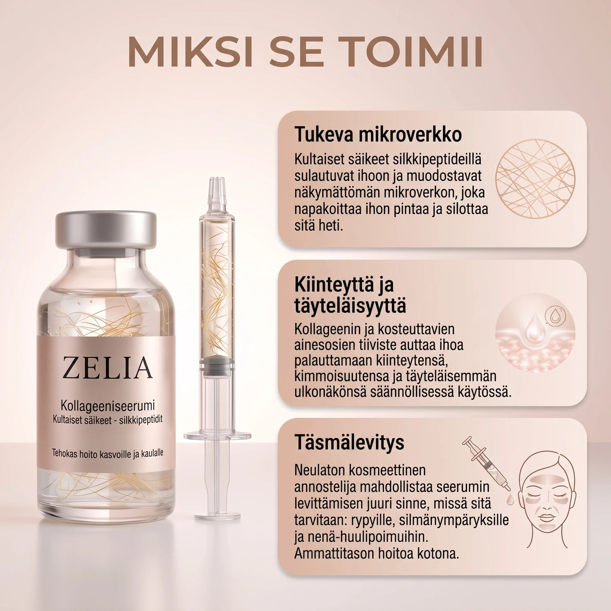 Selitys tukevan mikroverkon toiminnasta ja täsmälevityksestä