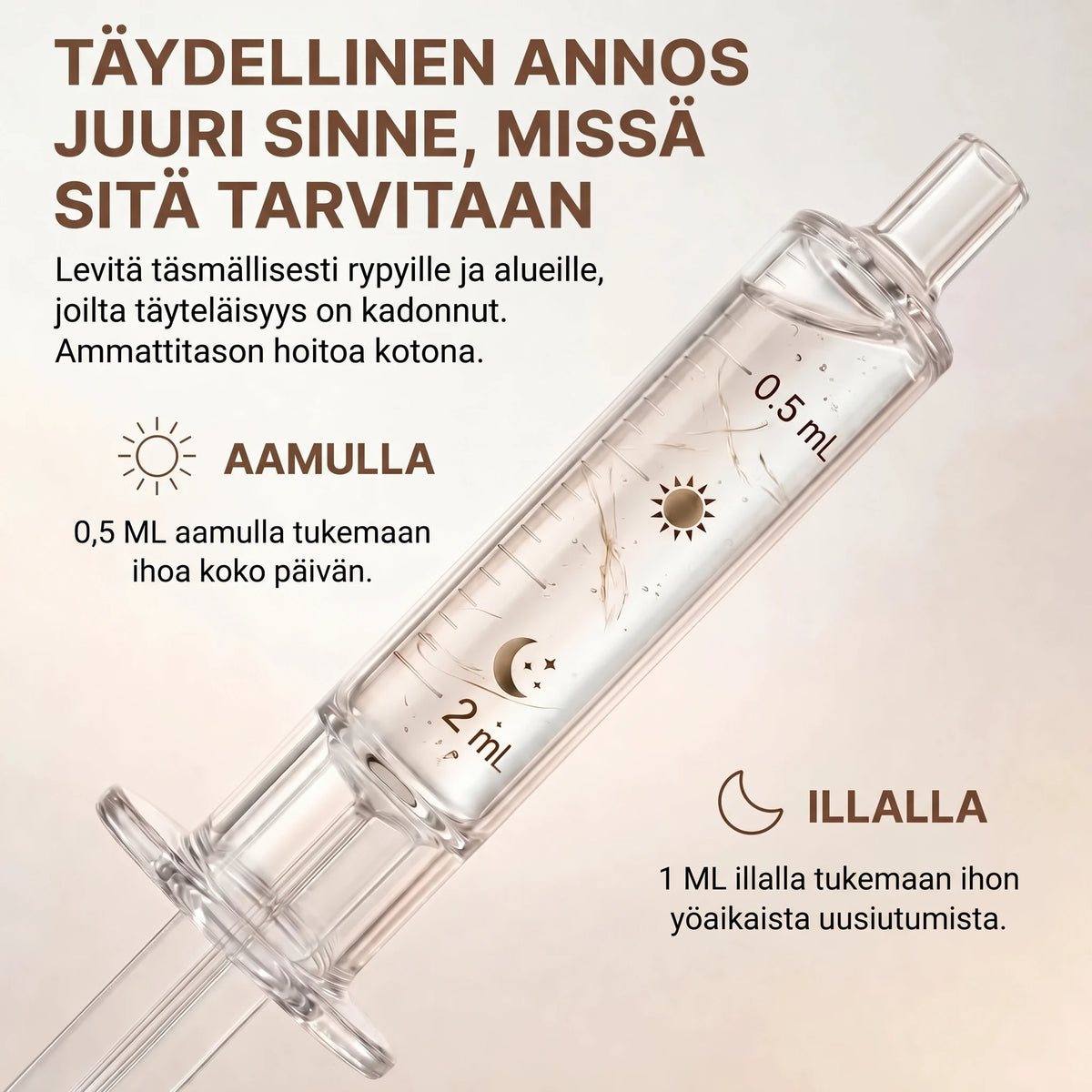Seerumin annostelu aamuin ja illoin