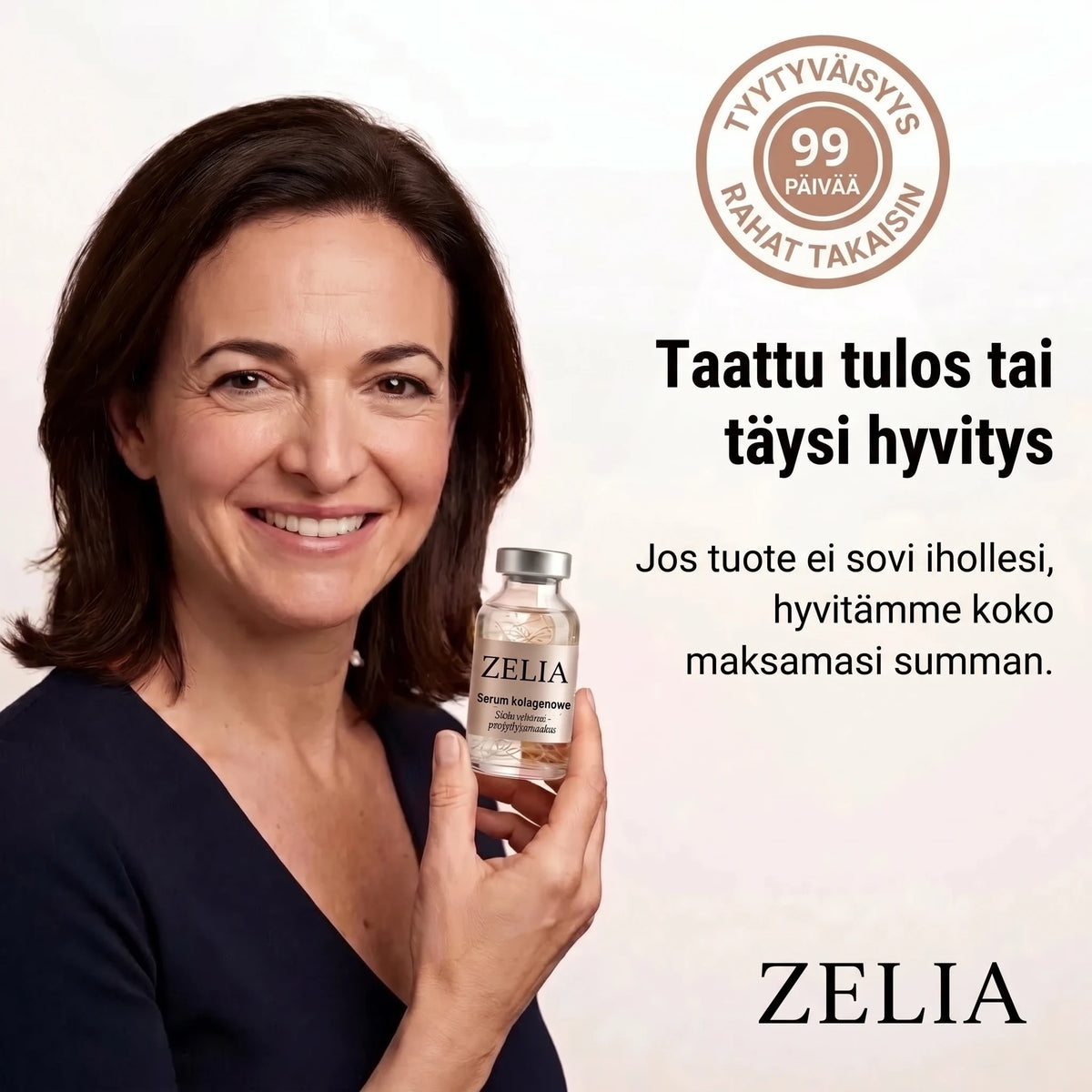 Zelia-takuu: 99 päivän rahat takaisin -takuu